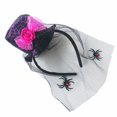 thumbnail image 2 of Halloween Hair Hoop Fashion Mesh Spider Flower Fascinator Hat Witch Headband Hat, 2 of 10