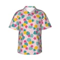 thumbnail image 2 of Picia Pineapple And Leaves Gentle Cotton Regular Fit Short Sleeve Casual Hawaiian Shirt for Men-3X-Large, 2 of 8