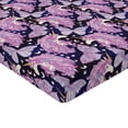 thumbnail image 2 of Ambesonne Unicorn Fitted Sheet, Butterfly Stars Moons, Full Size, Multicolor, 2 of 3