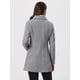 thumbnail image 4 of Abrigo Largo Allegra K Cuello Peter Pan Doble Botonadura Mujer Gris XS, 4 of 6