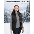 thumbnail image 3 of ORRNIKKO Women's Heated Vest with Detachable Hood and Breathable Design, Outerwear Vests, M, 3 of 7