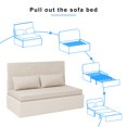 thumbnail image 4 of CECER 3 in 1 Convertible Sleeper Sofa Bed, Twin Size Pull Out Couch for Living Room - Beige, 4 of 9