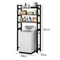 thumbnail image 5 of JNXYL 3-Tier Over The Toilet Storage Bamboo Over Toilet Shelf Bathroom Storage Organizer with Adjustable Shelf Black, 5 of 7