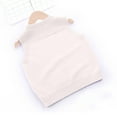 thumbnail image 5 of NLOMOCT Back to School Clothes V Neck Knitted Vests for Boys Girls Sleeveless Sweater Vest Pullover Knitwear Crop Tops Beige,11-12 Years, 5 of 5