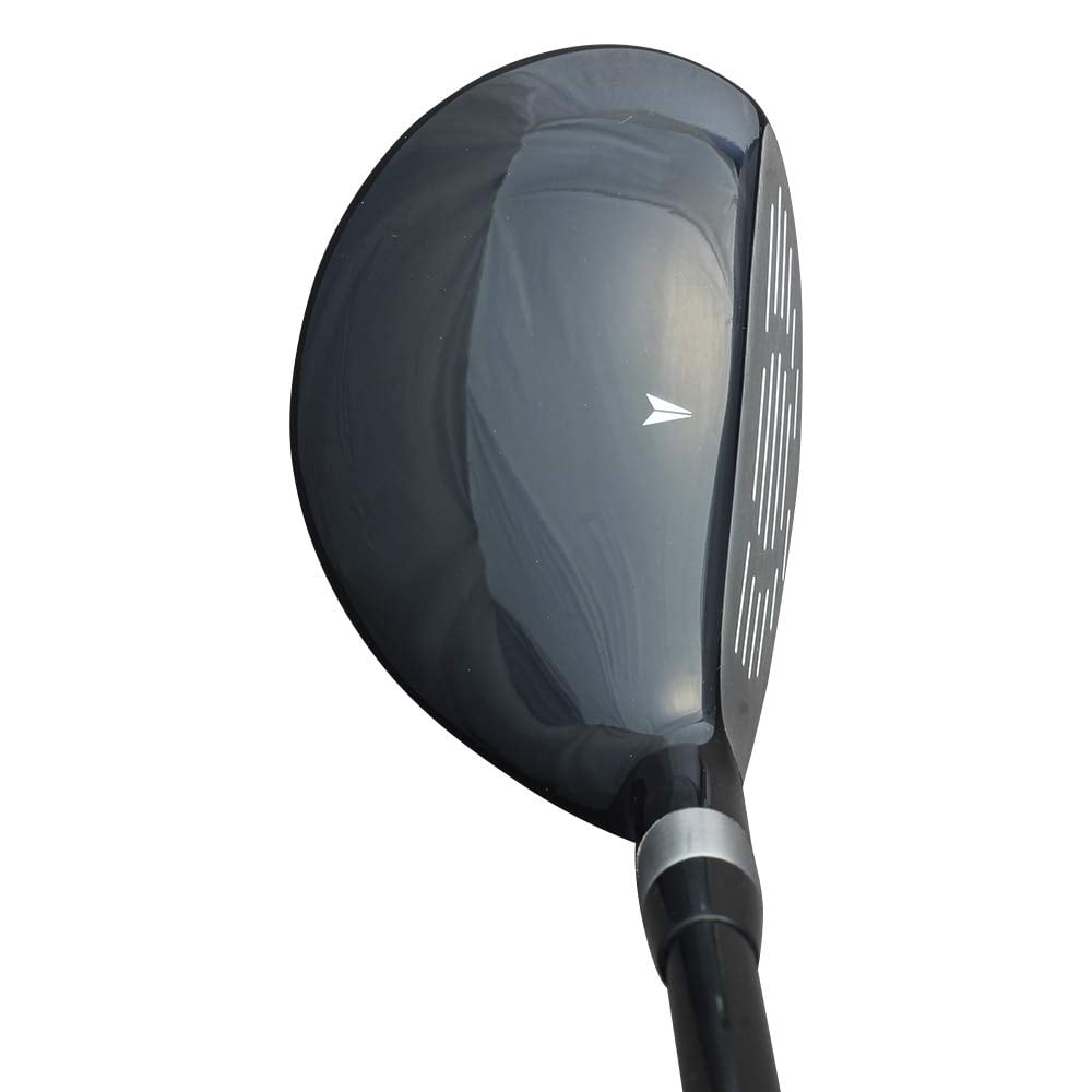 Majek Golf +1 inch Over Big & Tall Men's #6 Hybrid Stiff Flex Left Handed New Utility S Flex Club (Tall 6'0"+/+1" Over) with Midsize Black Pro Velvet Grip