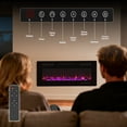 thumbnail image 6 of Hidpriva 40" Electric Fireplace Recessed, Ultra Thin Fireplace W/ Timer & Remote Control, 15 Flame Colors, 1500W/750W, 6 of 9