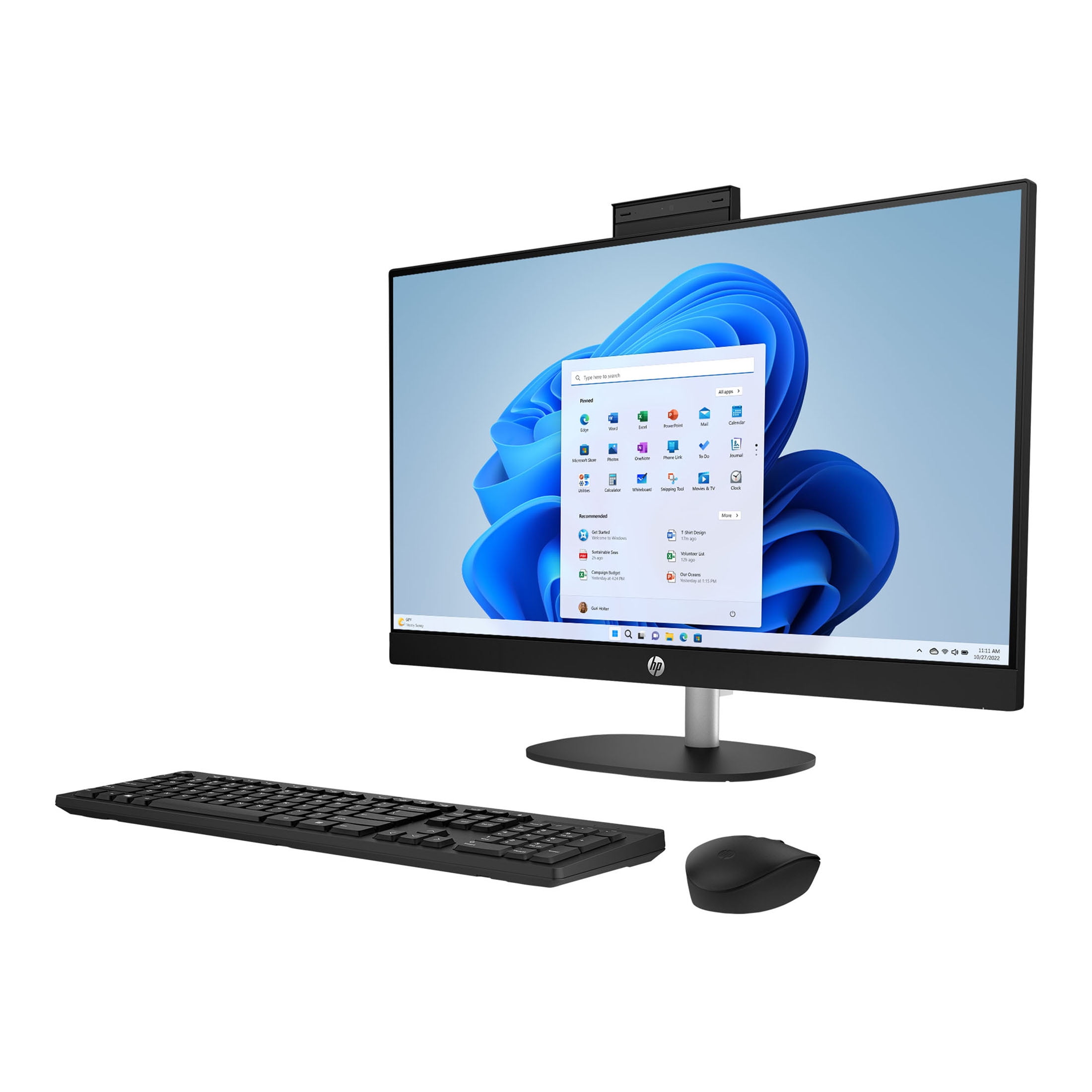 HP 27 inch Touch All-in-One Windows Desktop AMD Ryzen 7-7730U 12GB RAM 1TB SSD Jet Black