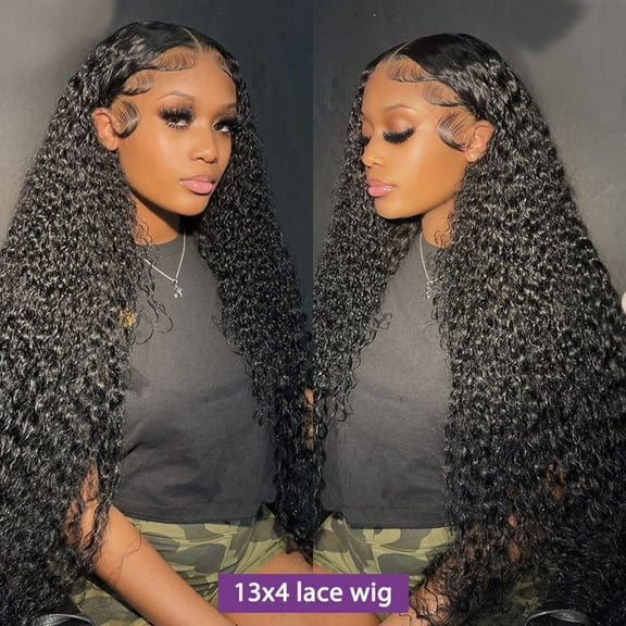28 Inch Deep Wave Lace Front Wigs Human Hair Hd Lace Frontal Wigs For Black Women Hair 13x6x1 Transparent Lace 250%