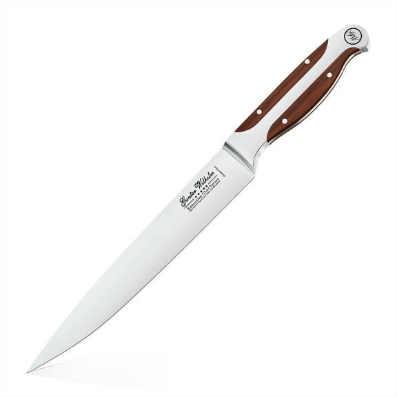 Gunter Wilhelm  8" Pointed Carving Knife – High Carbon German Steel – Brown Pakkawood Handle - EXECUTIVE Chef Series