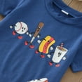 thumbnail image 4 of Toddler Boy Girls Short Sleeve Cartoon Baseball Prints T Shirt Tops Shorts Outfits Clothing Sets,Size 6 Months-12 Months, 4 of 4