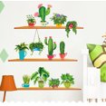 thumbnail image 1 of Adhesivos de pared coloridos con forma de cactus, plantas, estantes, arte de pared, 1 of 2