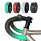 thumbnail image 2 of Cinta para manillar de bicicleta, cintas para barra de dos colores, 2 rollos de superficie de cuero Pu, envolturas para manillar de bicicleta de espuma Eva con tapones finales, 2 of 5