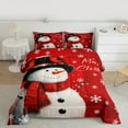 thumbnail image 2 of Manfei Lovely Xmas Snowman King Size Comforter Sets,White Snowflake Bedding Comforter Set,Merry Christmas Bedding Set For Children,Breathable Home Decor Reversible,3-Piece, 2 of 8