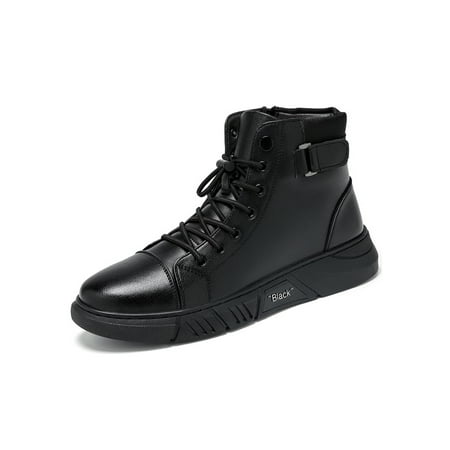 

Difumos Men s Comfortable Flat Combat Boots Breathable Sneakers Outdoor Ankle Booties Black 6.5