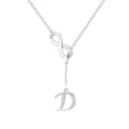 thumbnail image 1 of SIfdSeng Collier Initiale en Argent à Pompon en Forme de 8 pour Femmes Colliers en Argent pour Femmes A Z 26 Colliers Initiales Alphabet pour Adolescentes Bijoux, 1 of 3