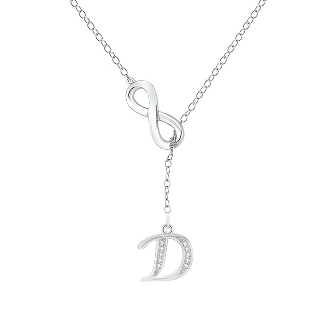 SIfdSeng Collier Initiale en Argent à Pompon en Forme de 8 pour Femmes Colliers en Argent pour Femmes A Z 26 Colliers Initiales Alphabet pour Adolescentes Bijoux