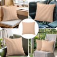 thumbnail image 4 of Throw Pillow Covers, Thin Orange Striped 24x24 Pillow Covers for Couch/Sofa/Bed, Farmhouse Modern Stripes Decorative Square Linen Cushion Pillowcase for Home Decor, 4 of 9