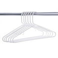 thumbnail image 2 of Plastic Hangers, 5 Pack White, Premium Clothes Hangers, Durable Coat Hanger, Lightweight and Slim Closet Hanger, Space Saving Clothes Hangers for Closet, 16.25x9.5", 2 of 4