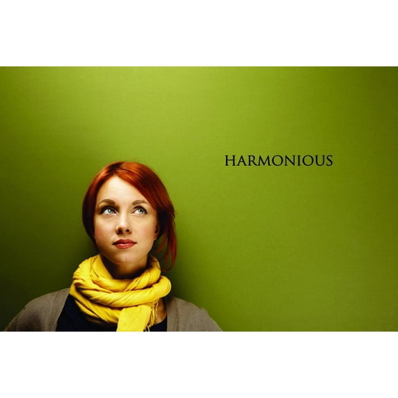 Unique Home Wall Stickers Harmonious Self Esteem Decal Décor for Bedroom Living Room Nursery - Size: 8 In x 32 In