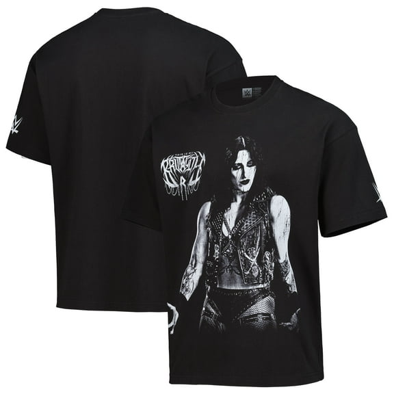 Men's Black Rhea Ripley This is My Brutality Photo Boxy Washed T-Shirt