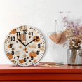 thumbnail image 2 of Yayeee 10" Wall Clock Battery Operated Quartz Round Silent Non-Ticking Home Decor, Orange Fall Pumpkin, 2 of 6