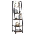 thumbnail image 4 of JOMEED Industrial 5 Tier Open Shelf Ladder Bookcase, Gray & Brown, 4 of 9