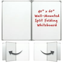 40" x 60" Wall Mounted Split Folding Whiteboard