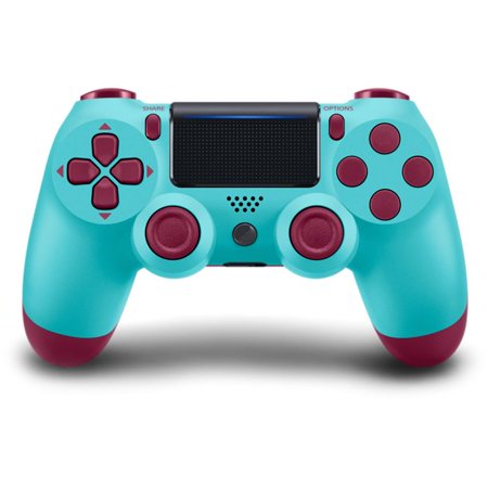 Wireless Controller for PlayStation4/Slim/Pro,with Dual Vibration Game Joystick, Berry Blue