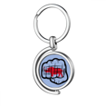 thumbnail image 1 of clenched rhinoceros imprisd free Rotating Keychain Metal Keyring Holder, 1 of 2