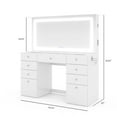 thumbnail image 4 of Boahaus Selina Vanity Desk with Mirror, Speakers, Lights & Charging Station, Mirrored, 4 of 9