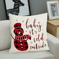 thumbnail image 4 of Gwong Eye-catching Pillow Cover Invisible Zipper Design Flax Exquisite Printed Christmas Pillowcase for Gifts, 4 of 9