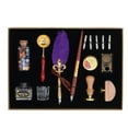 thumbnail image 4 of Quill Pen Kit, Replaceable Refill Feather Pen Set Blotting   For Holiday Gift Purple, 4 of 8