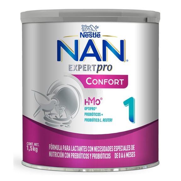 Fórmula para Lactantes NAN Expert Pro Confort 1 con Probióticos y Prebióticos Lata 1.5 kg