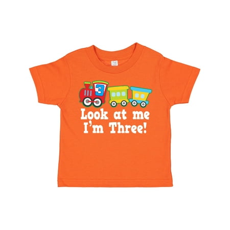 

Inktastic 3rd Birthday Train Outfit Gift Toddler Boy Girl T-Shirt