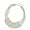 beige, variant on Boho Statement 3-Strand Colorful Chunky Beaded Collar Necklace for Women, 21"