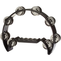 Stagg Double Row Cutaway Tambourine With 16 Jingles Black