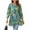 Green Floral, variant on ENMAIN Womens Plus Size Tops 3/4 Sleeve Shirts V Neck Casual Green Floral Tunic Swing Flare Blouses