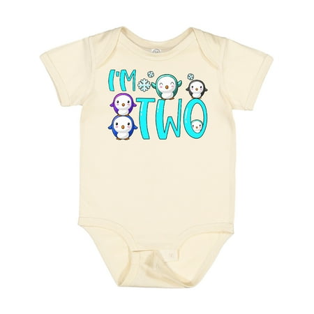 

Inktastic I m 2 Cute Penguin Birthday Party Gift Baby Boy or Baby Girl Bodysuit