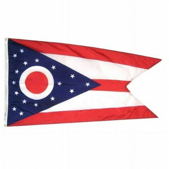 Annin Flagmakers 144260 3 ft. x 5 ft. Nyl-Glo Ohio Flag