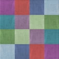 thumbnail image 1 of Ahgly Company Indoor Square Patterned Blue Green Novelty Area Rugs, 5' Square, 1 of 6