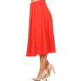 thumbnail image 2 of Moa Collection Women's Plus Size Solid Midi Skirt, 2 of 4