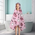 thumbnail image 6 of Halloween Pink Ghosts and Heart Pumpkins Hooded Bath Towel，50"x30" for Ages 3 To 12 Kids, Quick Dry Lightweight Soft Microfiber Hood Beach Towel Cover Up for Kids, 6 of 7