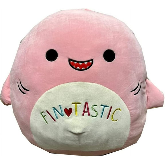 Squishmallow Official Kellytoy Collectible Sea Life Squad Squishy Soft Animals Ocean Fish (Selene Pink Shark (Fintastic), 7 Inch)