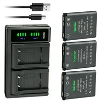 Kastar 3 Battery and LTD2 USB Charger Compatible with Nikon EN-EL10 Battery, MH-63 Charger, Coolpix S60 S80 S200 S202 S203 S210 S220 S230 S500 S510 S520 S520B S570 S600 S700 S3000 S4000 S5100 Camera