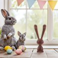 thumbnail image 3 of Spring Easter Home Decor Bunny Statue for Nursery Decoration Wooden, 3 of 4