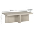 thumbnail image 7 of Evelyn&Zoe Contemporary High-Quality Rectangular Medium Density Fiberboard Coffee Table, Alder White, 7 of 7