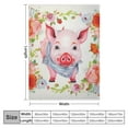 thumbnail image 4 of ONETECH  Cute Pig Flowers Blanket Girls Kids Blanket Pigs in A Blanket Cartoon Piggy Throw Blanket Pink Fuzzy Blanket Pig Gifts for Pig Lovers for Couch Bed Travelling, 4 of 6