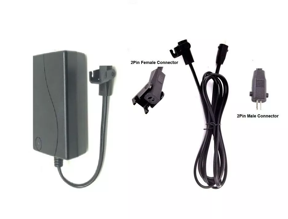hmleaf Lift Chair or Power Recliner Power Supply Transformer 29V 2A+AC Power Cord+Motor Cable for Recliner DeltaDrive and BetaDrive Motors with a 2 pin (flat & round)