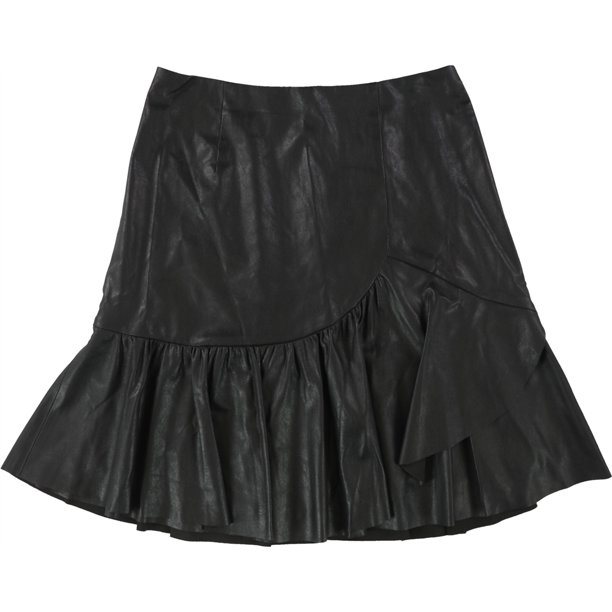 Falda acampanada Rebecca Taylor de cuero sintético para mujer Negro 0