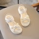 thumbnail image 1 of Zapatos de niña Sandalias de verano para niños Suela suave Perla Zapatos de princesa para niñas pequeñas Zapatos de playa para niños de tamaño mediano a grande, 1 of 6